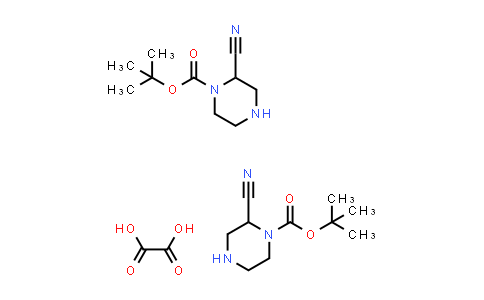 tert-Butyl 2-cyanopiperazine-1-carboxylate heMioxalate
