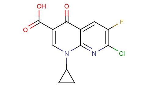 7-Chloro-1-cyclopropyl-6-fluoro-4-oxo-1,4-dihydro- 1,8-naphthyridine-3-carboxylic acid