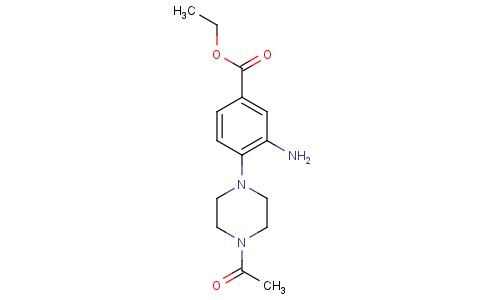 4-(4-Acetyl-1-piperazinyl)-3-amino-benzoic acid ethyl ester