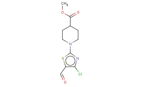 4-Chloro-2-(4-carbomethoxyl-1-piperidinyl)-5-thiazolecarboxaldehyde