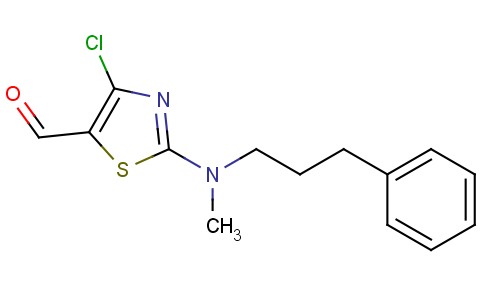 4-chloro-2-(methyl(3-phenylpropyl)amino)thiazole-5-carbaldehyde