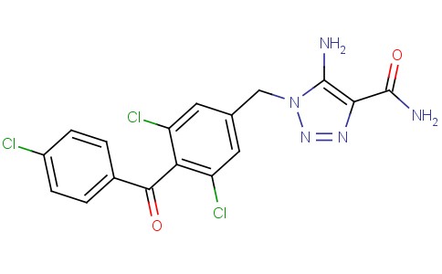 5-Amino-1-(3,5-dichloro-4-(4-chlorobenzoyl)benzyl)-1H-1,2,3-triazole-4-carboxamide