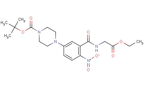 4-[3-(乙氧羰基甲基氨基甲酰基)-4-硝基-苯基]-哌嗪-1-羧酸叔丁基酯