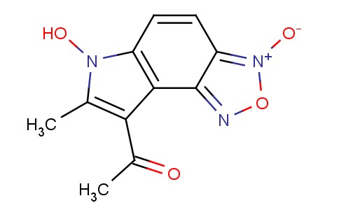8-Acetyl-6-hydroxy-7-methyl-6H-[1,2,5]oxadiazolo[3,4-e]indole 3-oxide 