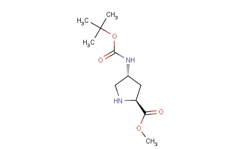(2S,4R)-4-BOC-amino pyrrolidine-2-carboxylic acid methyl ester 