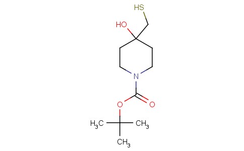 Tert-butyl 4-hydroxy-4-(mercaptomethyl)piperidine-1-carboxylate