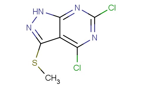 4,6-二氯-3-基(甲硫基)-1H-吡唑并[3,4-D]嘧啶
