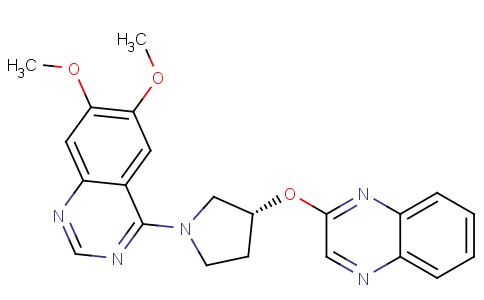 (R)-6,7-dimethoxy-4-(3-(quinoxalin-2-yloxy)pyrrolidin-1-yl)quinazoline