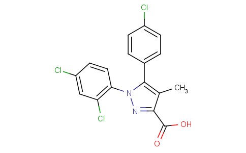 1-(2,4-二氯苯基)-5-對氯苯基-4-甲基-吡唑-3-甲酸