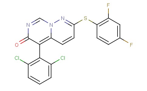 5-(2,6-二氯苯基)-2-((2,4-二氟苯基)硫基)-6H-嘧啶并[1,6-b]哒嗪-6-酮