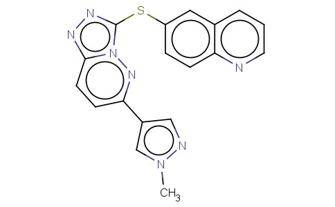 6-[[6-（1-甲基-1H-吡唑-4-基）-1,2,4-三唑并[4,3-B]哒嗪-3-基]硫基]喹啉