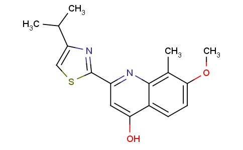 2-(4-isopropylthiazol-2-yl)-7-methoxy-8-methylquinolin-4-ol