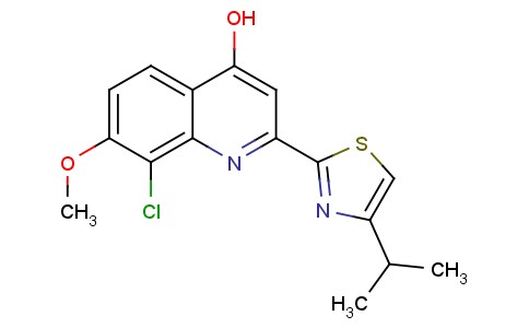 8-氯-7-甲氧基-2-(4-异丙基噻唑-2-基)-4-喹啉醇