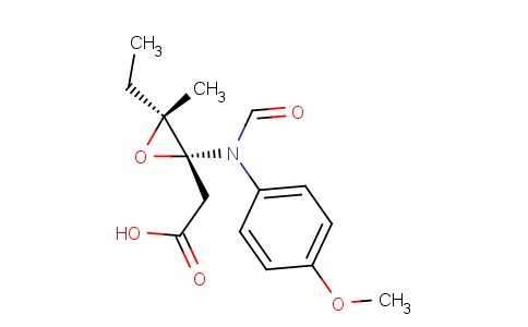 2-((2R,3R)-3-ethyl-2-(N-(4-methoxyphenyl)formamido)-3-methyloxiran-2-yl)acetic acid