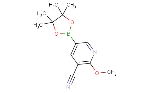 2-甲氧基-5-(4,4,5,5-四甲基-1,3,2-二氧杂环戊硼烷-2-基）烟腈