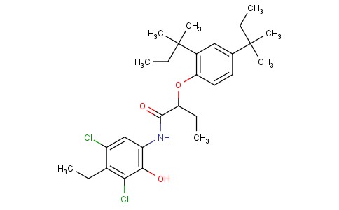 2-[2,4-双(1,1-二甲基丙基)苯氧基]-N-(3,5-二氯-4-乙基-2-羟基苯基)丁酰胺