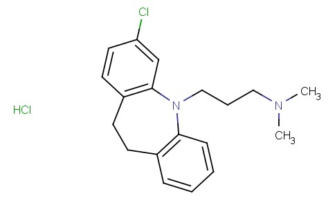 3-Chloro-5-[3-(dimethylamino)propyl]-10,11-dihydro-5h-dibenz[b,f]azepine monohydrochloride
