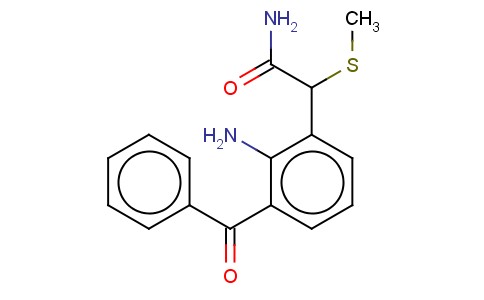 2-Amino-3-benzoyl-a-methylthio-phenylacetamide