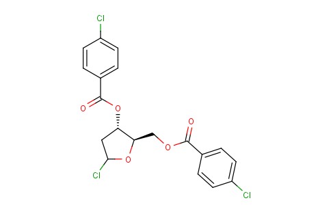 (2R,3S)-5-chloro-2-((4-chlorobenzoyloxy)methyl)tetrahydrofuran-3-yl 4-chlorobenzoate