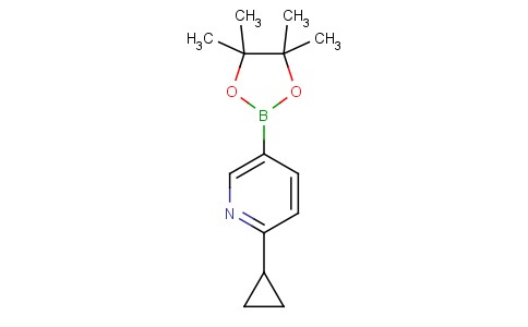 2-Cyclopropyl-5-(4,4,5,5-tetramethyl-1,3,2-dioxaborolan-2-yl)pyridine
