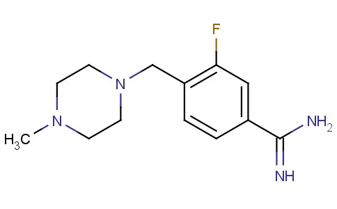 3-Fluoro-4-[(4-methylpiperazin-1-yl)methyl]benzene-1-carboximidamide