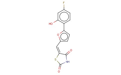 5-[[5-(4-氟-2-羟基苯基)-2-呋喃基]亚甲基]-2,4-噻唑烷二酮