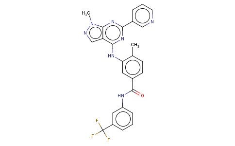 4-甲基-3-[[1-甲基-6-(3-吡啶基)-1H-吡唑并[3,4-D]嘧啶-4-基]氨基]-N-[3-(三氟甲基)苯基]苯甲酰胺