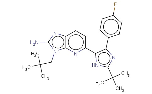 5-[2-(叔丁基)-4-(4-氟苯基)-1H-咪唑-5-基]-3-(2,2-二甲基丙基)-3H-咪唑并[4,5-B]吡啶-2-胺甲磺酸盐