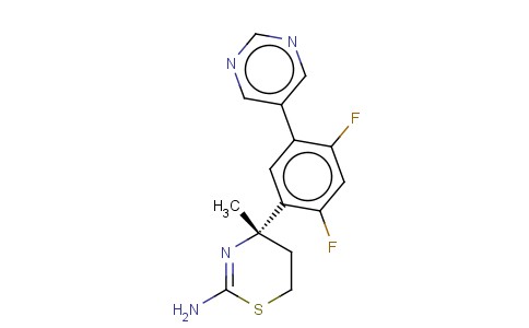 (4S)-4-[2,4-二氟-5-(5-嘧啶基)苯基]-5,6-二氢-4-甲基-4H-1,3-噻嗪-2-胺