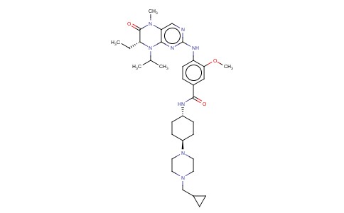 N-[反式-4-[4-(环丙基甲基)-1-哌嗪基]环己基]-4-[[(7R)-7-乙基-5,6,7,8-四氢-5-甲基-8-异丙基-6-氧代-2-蝶啶基]氨基]-3-甲氧基苯甲酰胺