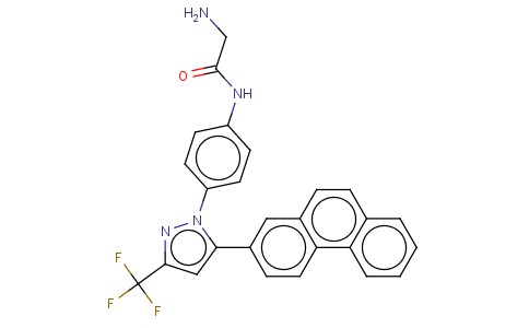 2-氨基-N-[4-[5-(2-菲基)-3-(三氟甲基)-1H-吡唑-1-基]苯基]乙酰胺