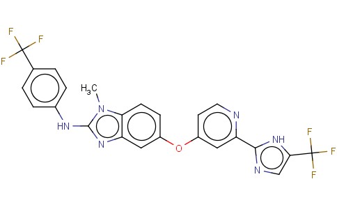 1-甲基-5-[[2-[5-(三氟甲基)-1H-咪唑-2-基]-4-吡啶基]氧基]-N-[4-(三氟甲基)苯基]-1H-苯并咪唑-2-胺