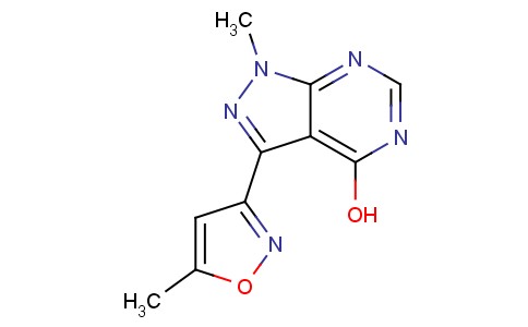 1-甲基-3-(5-甲基异恶唑-3-基)-1H-吡唑并[3,4-d]嘧啶-4-醇