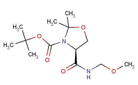 (S)-3-N-BOC-4-(甲氧基-甲基-氨基甲酰胺基)-2,2-二甲基噁唑烷