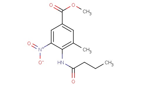 4-Butyrylamino-3-methyl-5-nitro benzoic acid methyl ester
