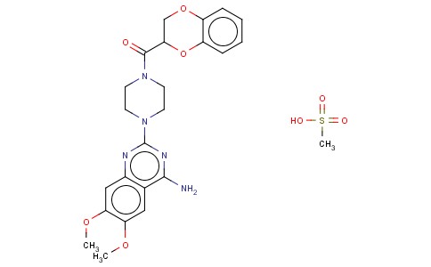 1-(4-氨基-6,7-二甲氧基-2-喹唑啉基)-4-(1,4-苯并二噁烷-2-基羰基)哌嗪甲磺酸盐