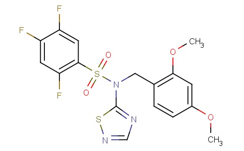 N-(2,4-dimethoxybenzyl)-2,4,5-trifluoro-N-1,2,4-thiadiazol-5-ylbenzenesulfonamide
