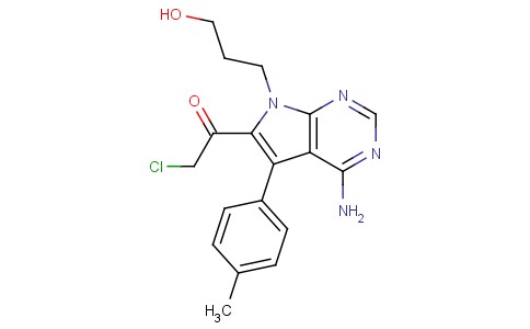 1-(4-Amino-7-(3-hydroxypropyl)-5-(p-tolyl)-7h-pyrrolo[2,3-d]pyrimidin-6-yl)-2-chloroethanone
