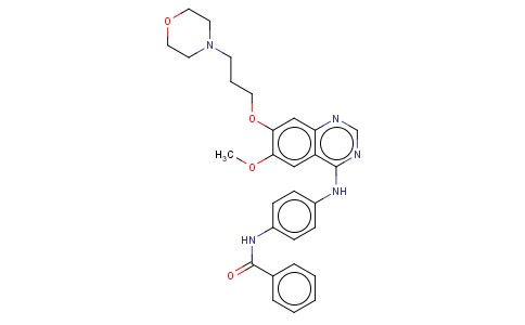 N-[4-[[6-甲氧基-7-[3-(4-吗啉基)丙氧基]-4-喹唑啉基]氨基]苯基]苯甲酰胺
