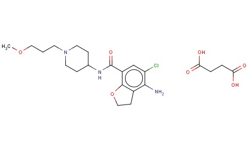 丁二酸 4-氨基-5-氯-2,3-二氢-N-[1-(3-甲氧基丙基)-4-哌啶基]-7-苯并呋喃甲酰胺