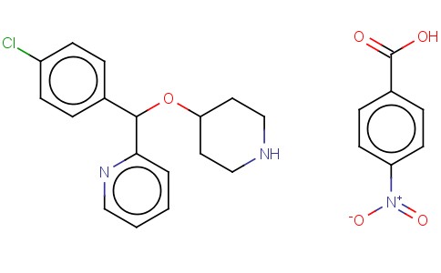 4-[(4-氯苯基)-2-吡啶基甲氧基]哌啶对硝基苯甲酸盐
