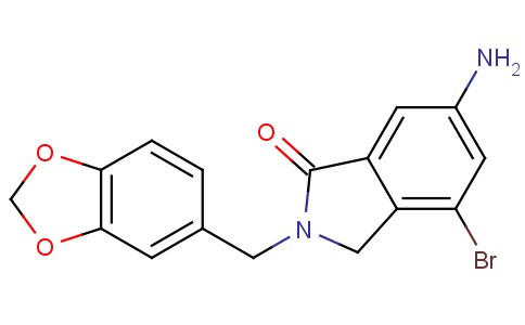 6-氨基-2-(苯并[d] [1,3]间二氧杂环戊烯-5- 基甲基)-4-溴吲哚啉-1- 酮
