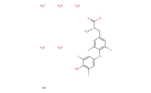 Sodium (S)-2-amino-3-(4-(4-hydroxy-3,5-diiodophenoxy)-3,5-diiodophenyl)propanoate pentahydrate