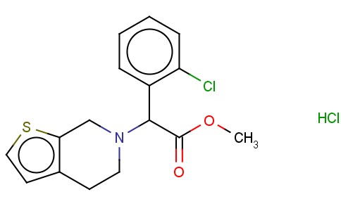 Methyl(+/-)-(o-chlorophenyl)-4,5-dihydrothieno[2,3-c]pyridine-6(7H)-acetate, hydrochloride