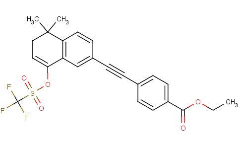 Ethyl 4-((5,5-dimethyl-8-(trifluoromethylsulfonyloxy)-5,6-dihydronaphthalen-2-yl)ethynyl)benzoate