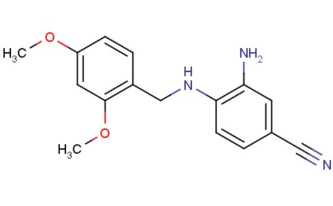 3-Amino-4-((2,4-dimethoxybenzyl)amino)benzonitrile