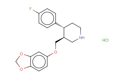 (-)-反-4-(4-氟苯基)-3-[[3,4-(甲二氧基)苯氧基]甲基]-哌啶盐酸盐