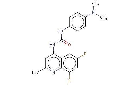 N-(6,8-二氟-2-甲基-4-喹啉)- N'-[4-(二甲氨基)苯基]尿素