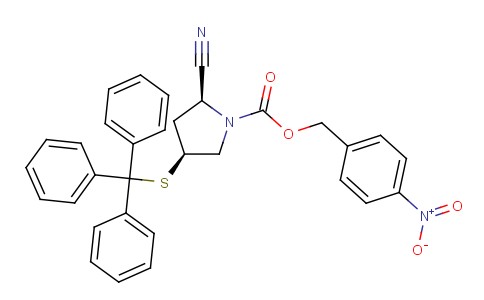 （2S，4S）-4-硝基苄基-2-氰基-4-（三苯甲基）吡咯烷-1-羧酸