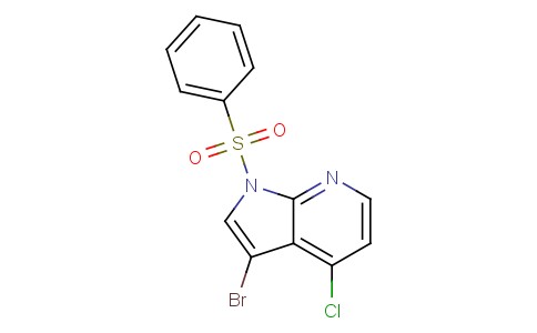 3-溴-4-氯-1-(苯磺酰基)-1H-吡咯并[2,3-B]吡啶